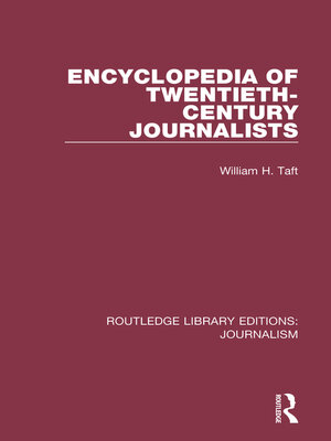 cover image of Encyclopedia of Twentieth Century Journalists